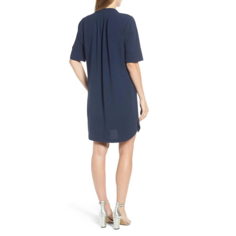 BOBEAU Notch V Neck dress with pockets Women’s Small NWT NEW - Picture 2 of 14